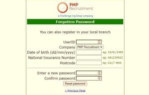 PMP Payslip Reset Password .